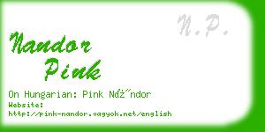 nandor pink business card